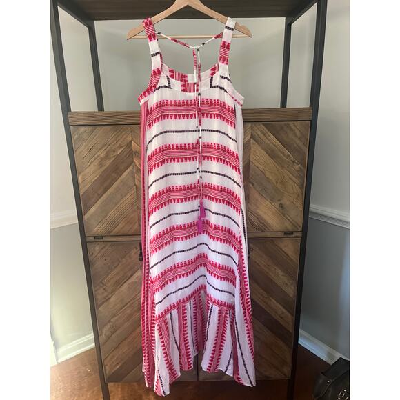 Ro's Garden Boho Flounced Cotton Maxi Dress Small - Picture 5 of 7